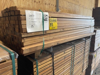 Ca. 273x Guyana Teak Latten Geschaafd, 27x40mm, lengte 155cm